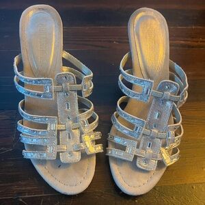 Elegant Beige Strappy Women's Sandals